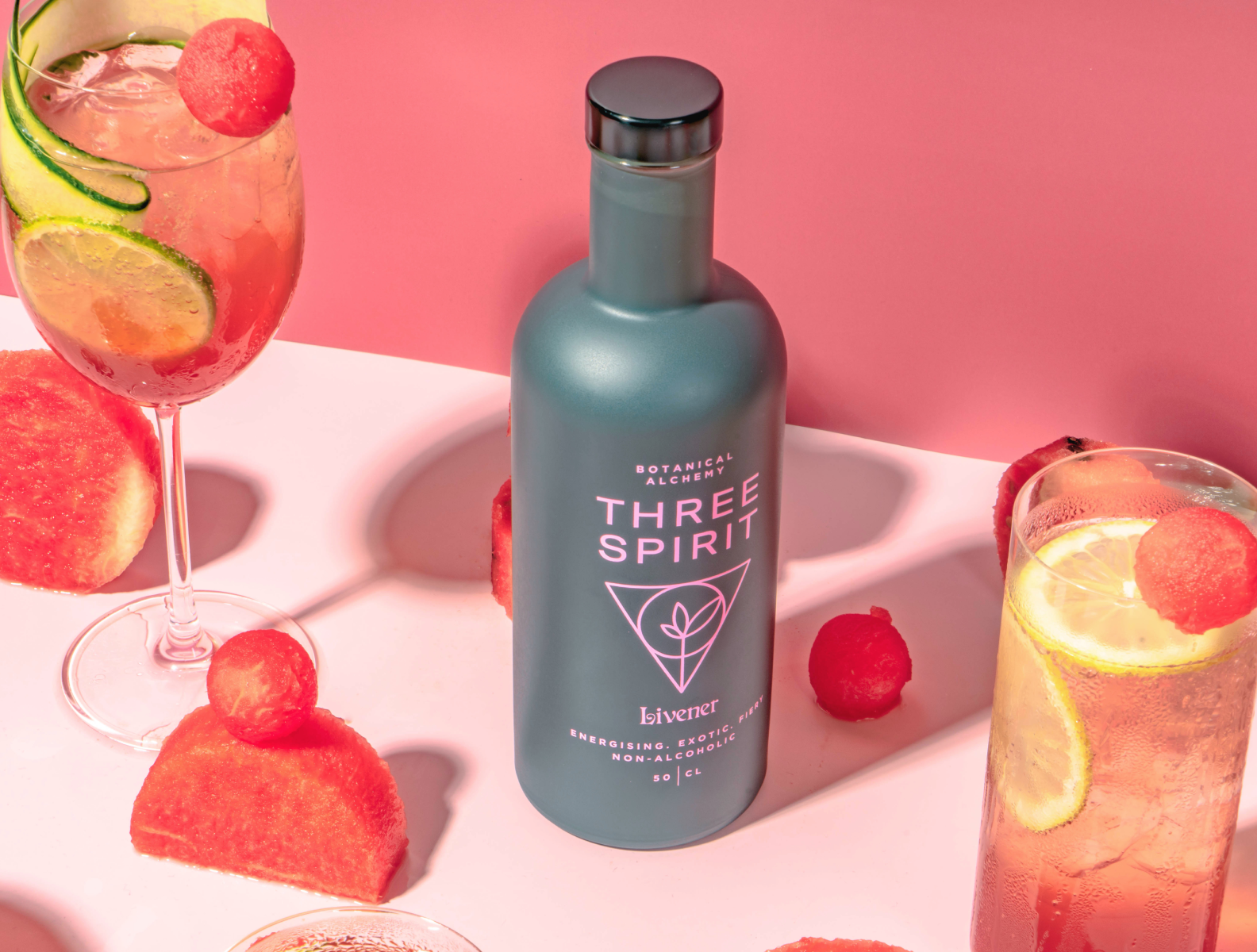 Three Spirit Drinks.